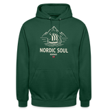 NORDIC SOUL Unisex Hoodie | Wikinger Reise Kapuzenpullover | Outdoor-Sweatshirt Norwegen - Flaschengrün