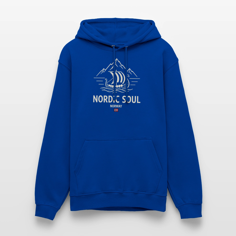 NORDIC SOUL Unisex Hoodie | Wikinger Reise Kapuzenpullover | Outdoor-Sweatshirt Norwegen - Royalblau