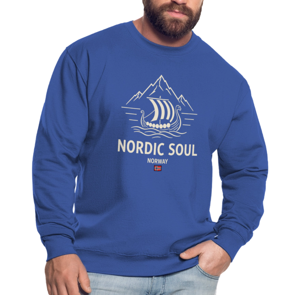 NORDIC SOUL Unisex Pullover | Skandinavien Sweatshirt | Wikinger Fjord Design - Royalblau