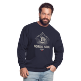 NORDIC SOUL Unisex Pullover | Skandinavien Sweatshirt | Wikinger Fjord Design - Navy