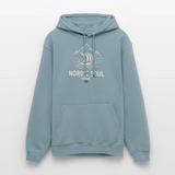 NORDIC SOUL Unisex Hoodie | Wikinger Reise Kapuzenpullover | Outdoor-Sweatshirt Norwegen - Nebelblau