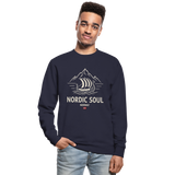 NORDIC SOUL Unisex Pullover | Skandinavien Sweatshirt | Wikinger Fjord Design - Navy