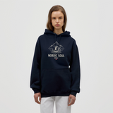 NORDIC SOUL Unisex Hoodie | Wikinger Reise Kapuzenpullover | Outdoor-Sweatshirt Norwegen - Navy