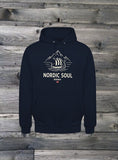NORDIC SOUL Unisex Hoodie | Wikinger Reise Kapuzenpullover | Outdoor-Sweatshirt Norwegen