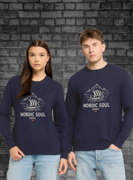 NORDIC SOUL Unisex Pullover | Skandinavien Sweatshirt | Wikinger Fjord Design