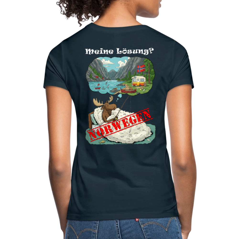 Frauen T-Shirt Meine Lösung - Navy