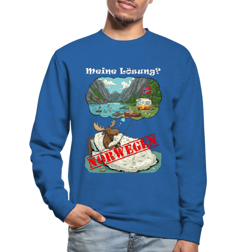 Unisex Pullover Meine Lösung - Royalblau