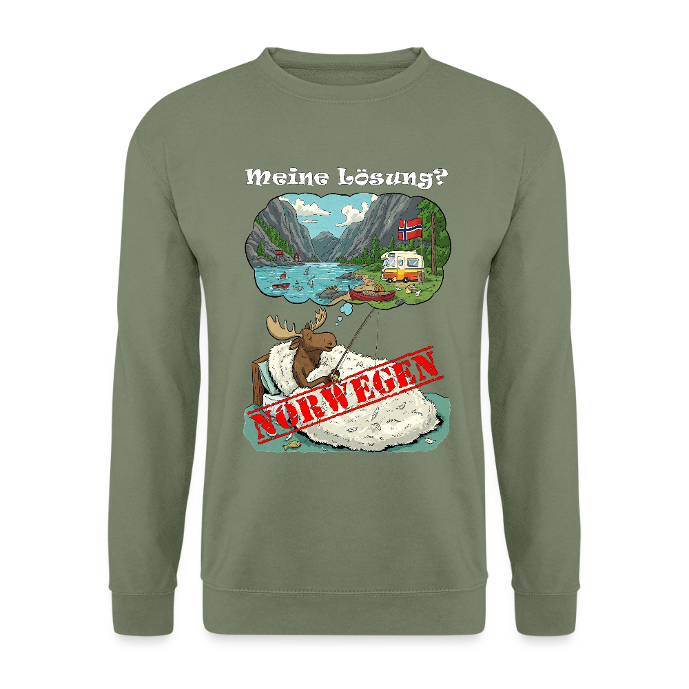 Unisex Pullover Meine Lösung - Armeegrün