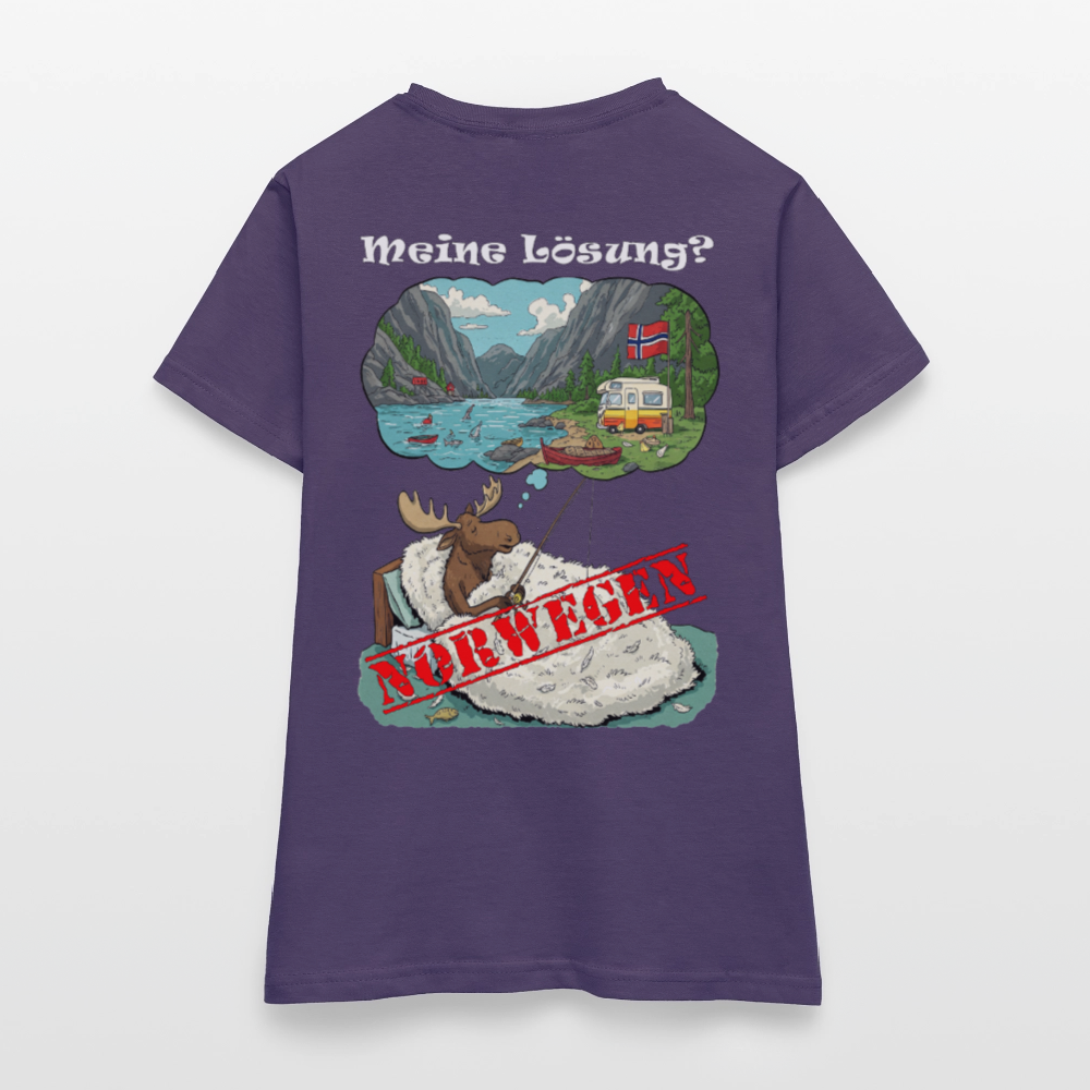 Frauen T-Shirt Meine Lösung - Dunkellila