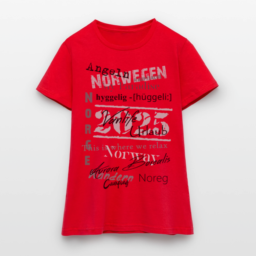 Frauen HYGGELIG T-Shirt - Rot