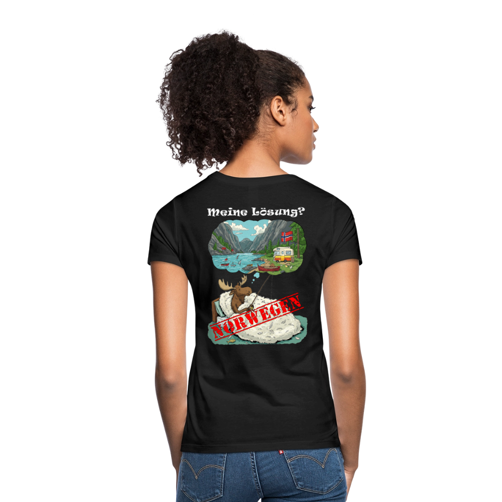 Frauen T-Shirt Meine Lösung - Schwarz
