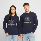 NORDIC SOUL Unisex Pullover | Skandinavien Sweatshirt | Wikinger Fjord Design - Navy