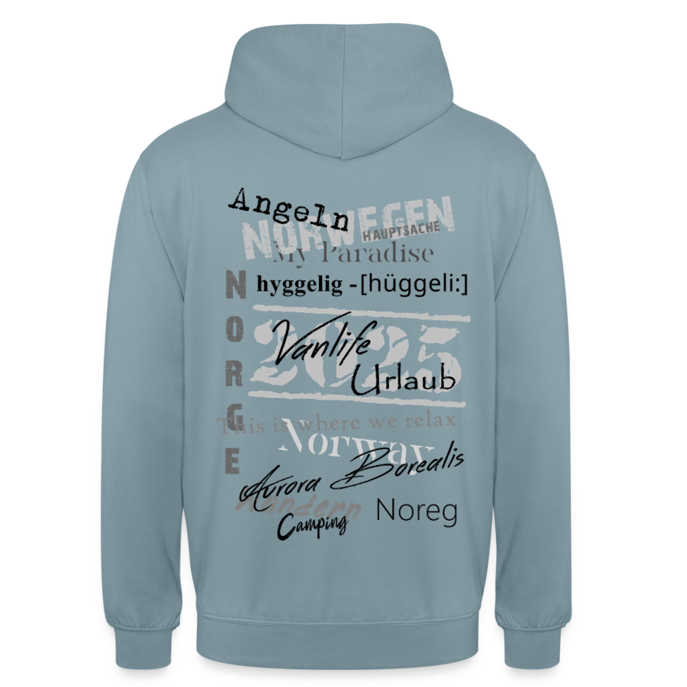 Klassischer UNISEX Hoodie 2025 - Nebelblau