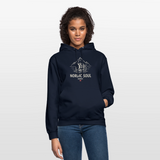 NORDIC SOUL Unisex Hoodie | Wikinger Reise Kapuzenpullover | Outdoor-Sweatshirt Norwegen - Navy