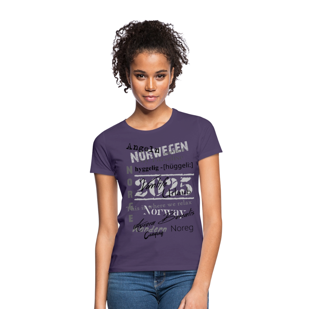 Frauen HYGGELIG T-Shirt - Dunkellila