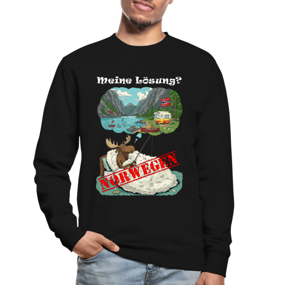 Unisex Pullover Meine Lösung - Schwarz