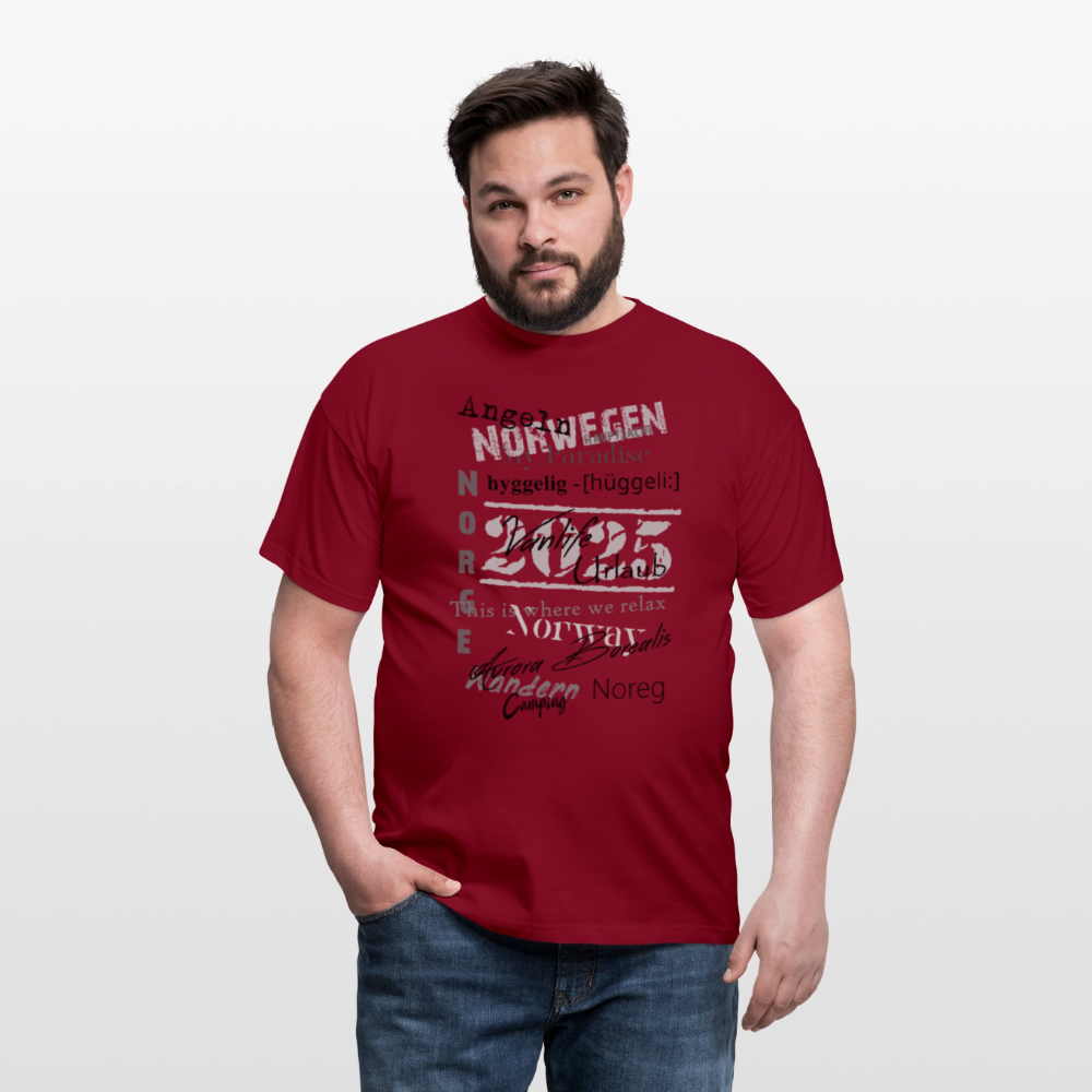 Männer T-Shirt HYGGELIG - Ziegelrot