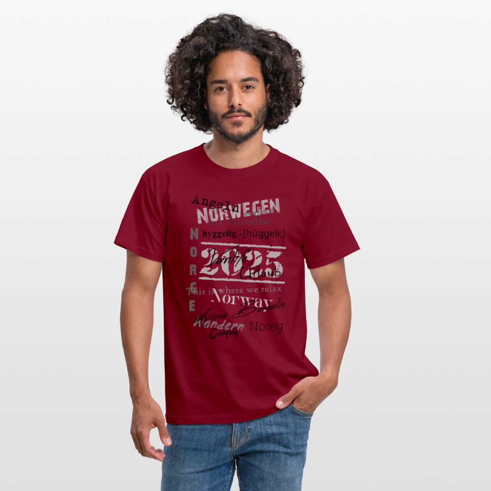 Männer T-Shirt HYGGELIG - Ziegelrot