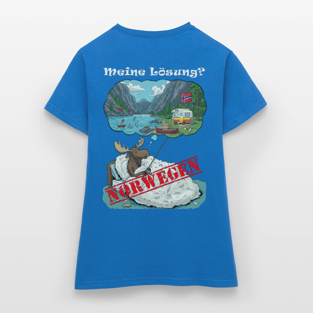 Frauen T-Shirt Meine Lösung - Royalblau