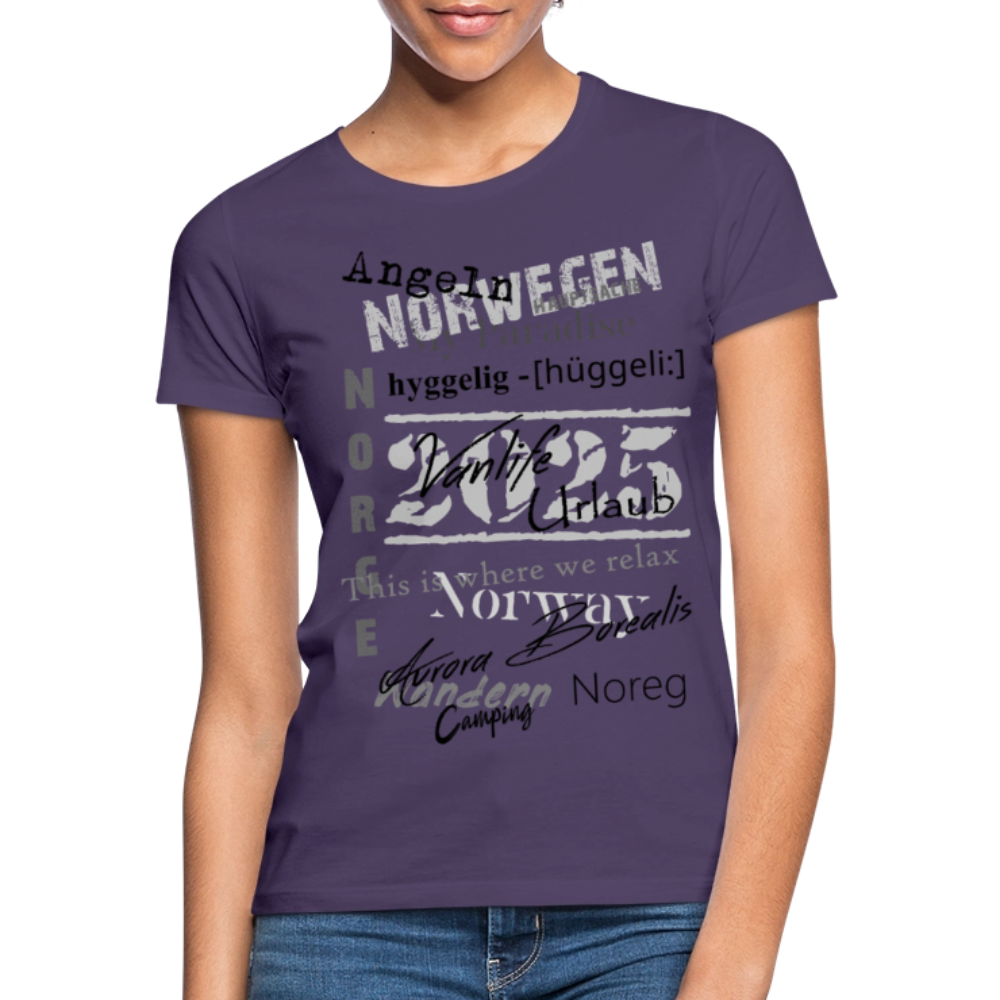 Frauen HYGGELIG T-Shirt - Dunkellila