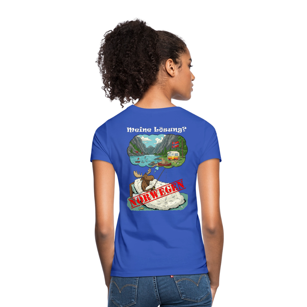 Frauen T-Shirt Meine Lösung - Royalblau