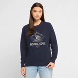 NORDIC SOUL Unisex Pullover | Skandinavien Sweatshirt | Wikinger Fjord Design - Navy