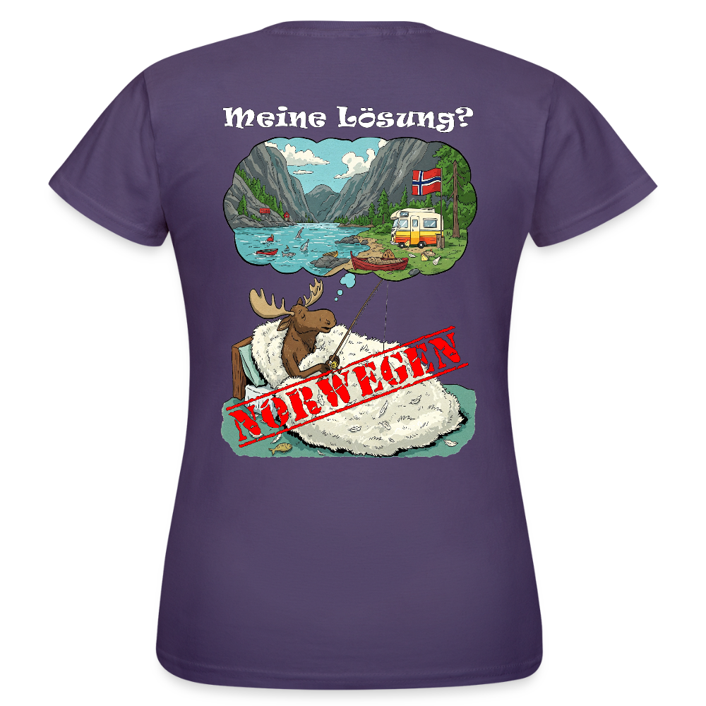 Frauen T-Shirt Meine Lösung - Dunkellila