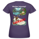 Frauen T-Shirt Meine Lösung - Dunkellila