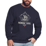 NORDIC SOUL Unisex Pullover | Skandinavien Sweatshirt | Wikinger Fjord Design - Navy