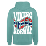 VIKING VIBES Unisex Hoodie | Norwegen Statement Pullover | Retro Kapuzenpullover - Pastelltürkis