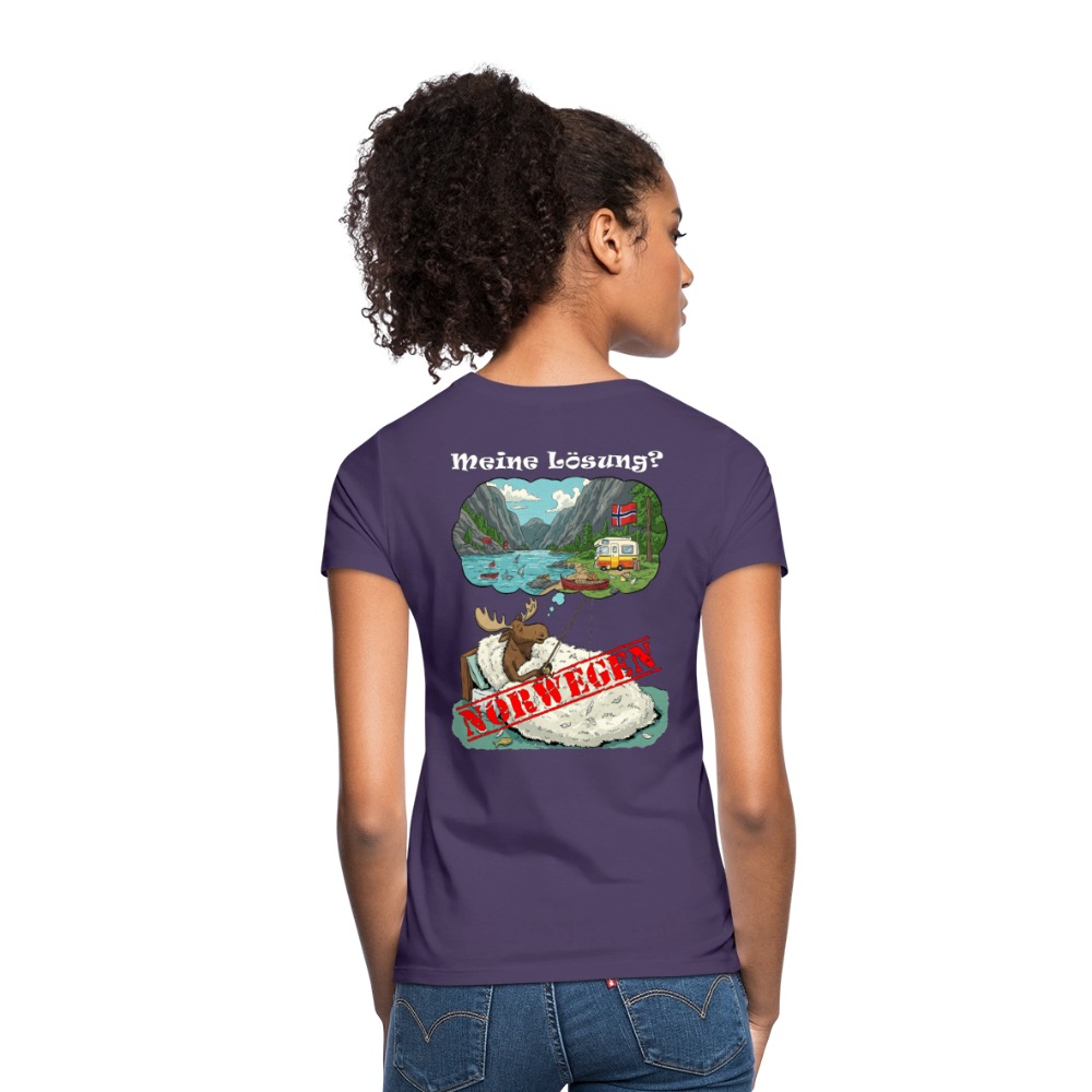 Frauen T-Shirt Meine Lösung - Dunkellila