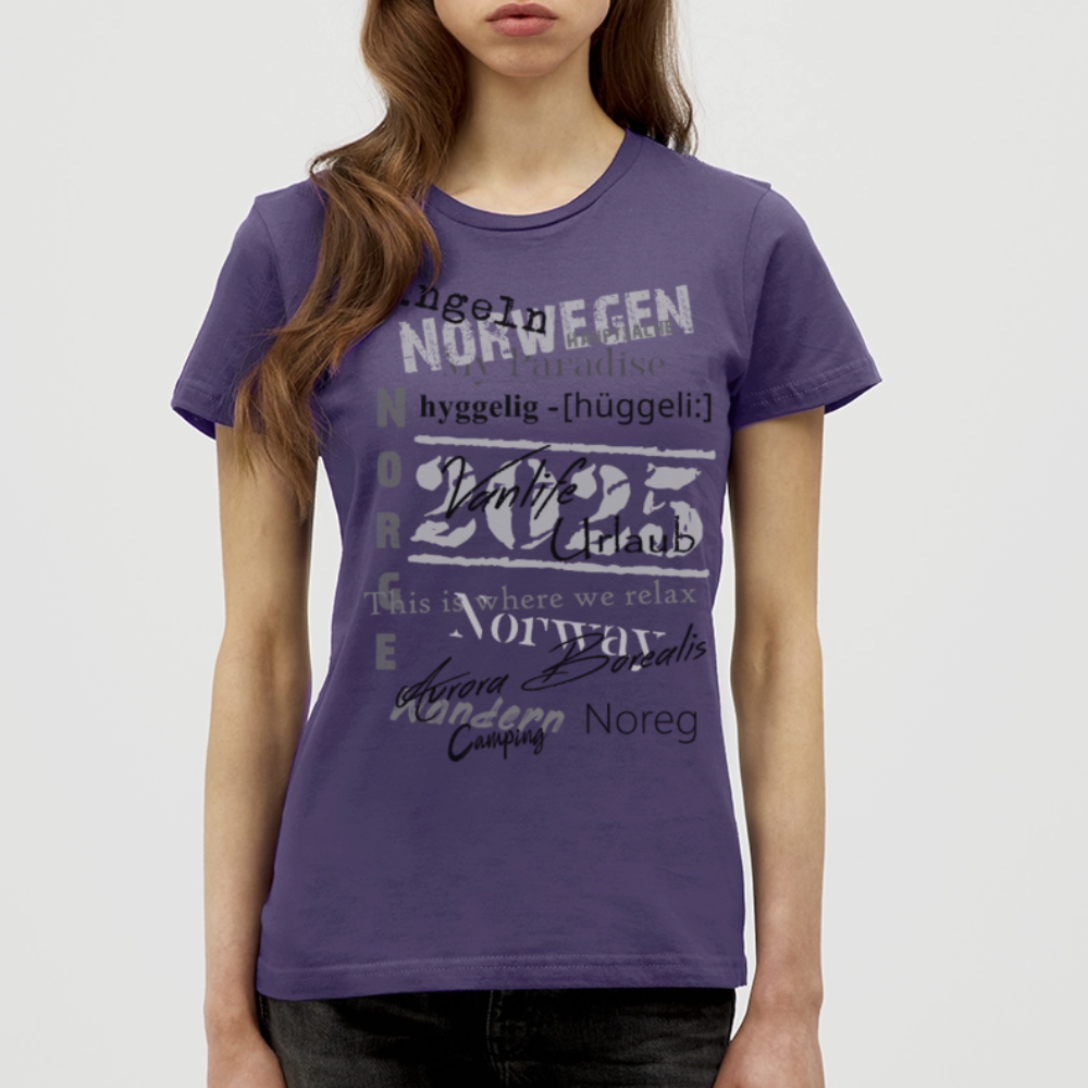 Frauen HYGGELIG T-Shirt - Dunkellila