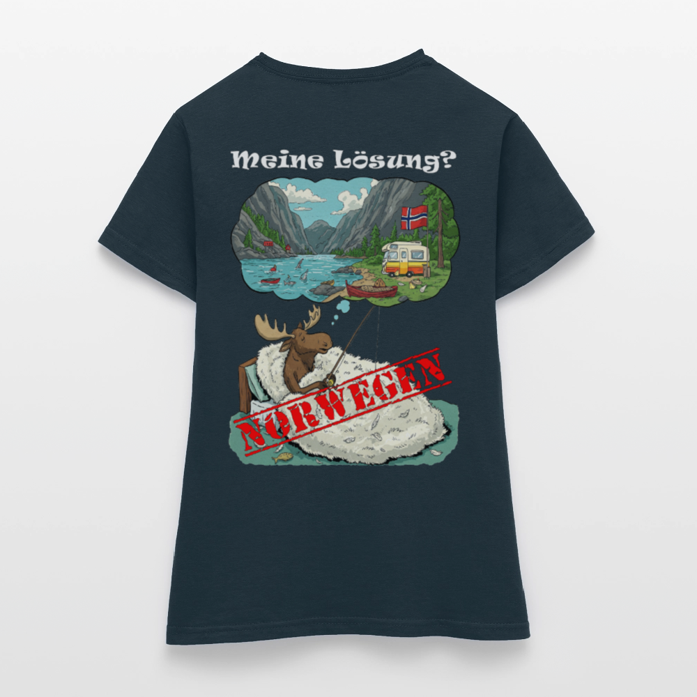 Frauen T-Shirt Meine Lösung - Navy