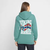 VIKING VIBES Unisex Hoodie | Norwegen Statement Pullover | Retro Kapuzenpullover - Pastelltürkis