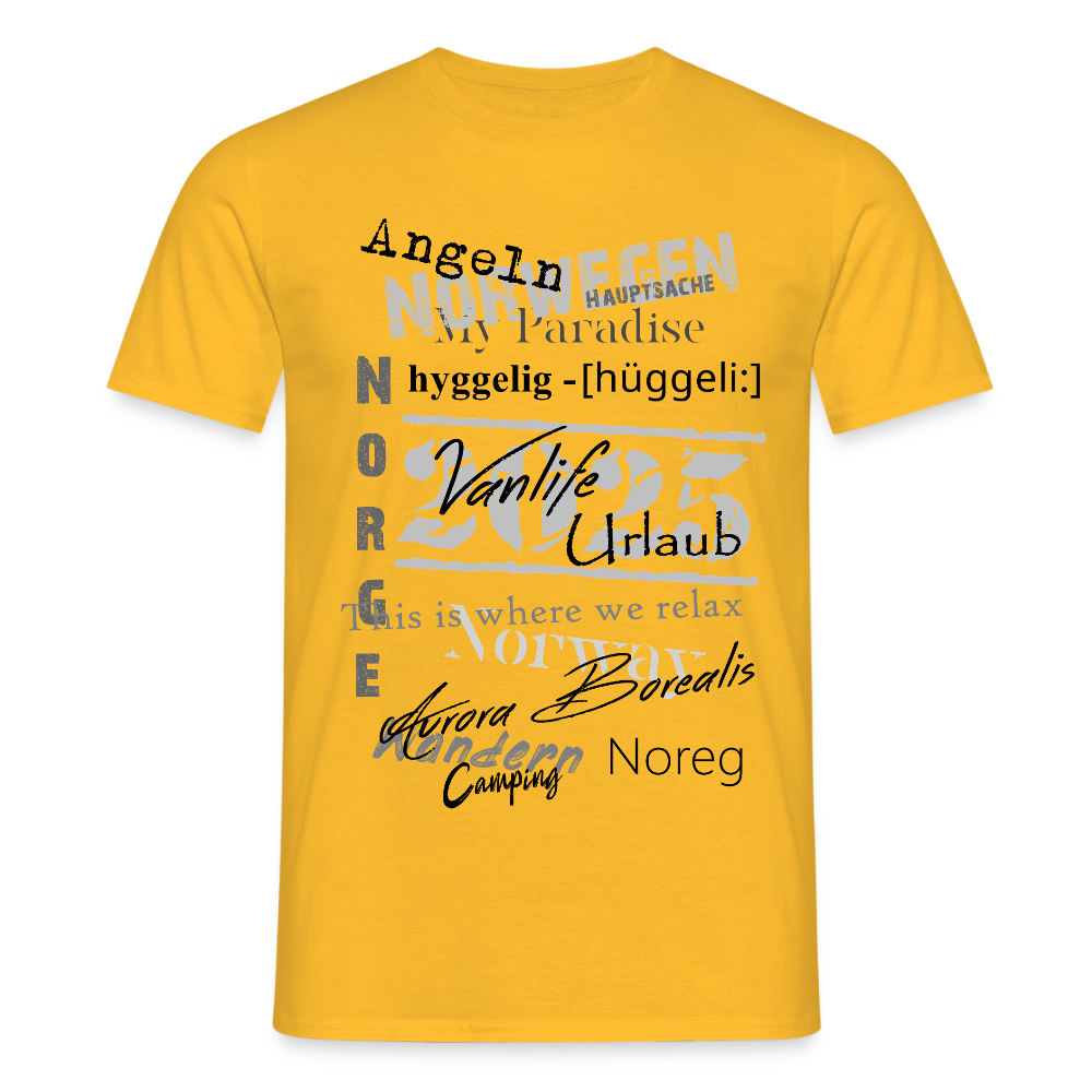 Männer T-Shirt HYGGELIG - Gelb