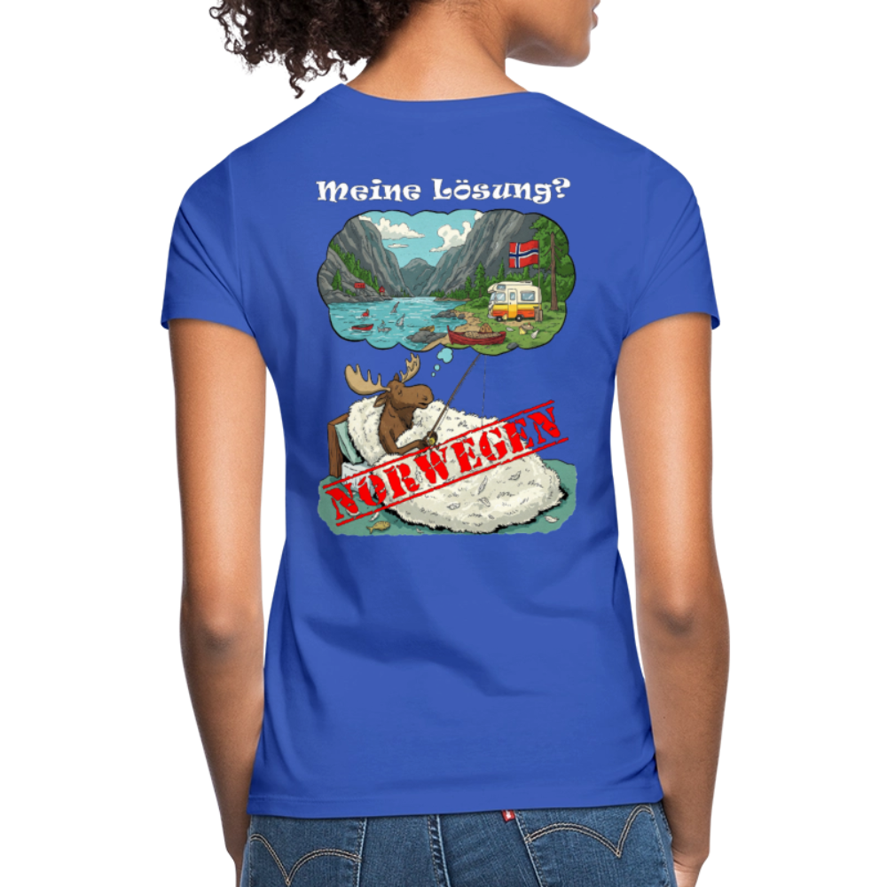 Frauen T-Shirt Meine Lösung - Royalblau
