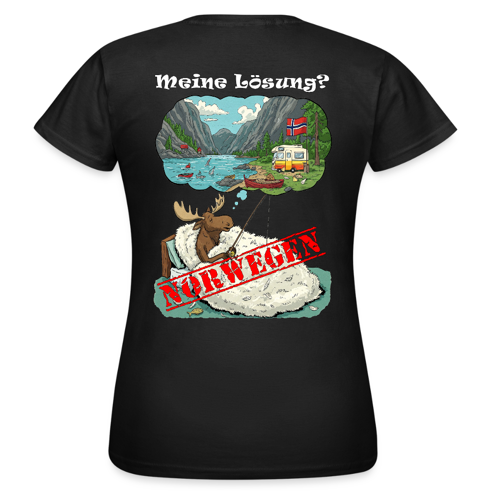 Frauen T-Shirt Meine Lösung - Schwarz