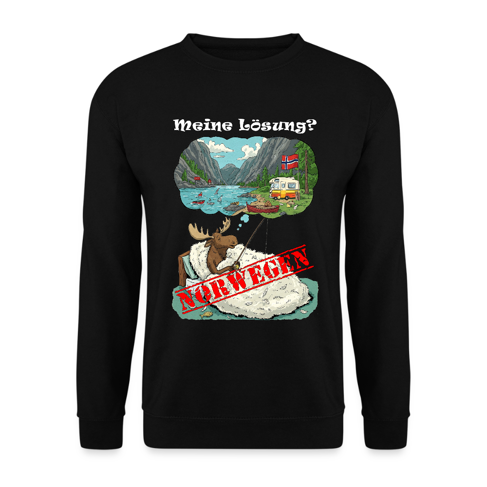 Unisex Pullover Meine Lösung - Schwarz