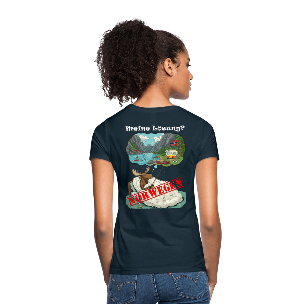 Frauen T-Shirt Meine Lösung - Navy
