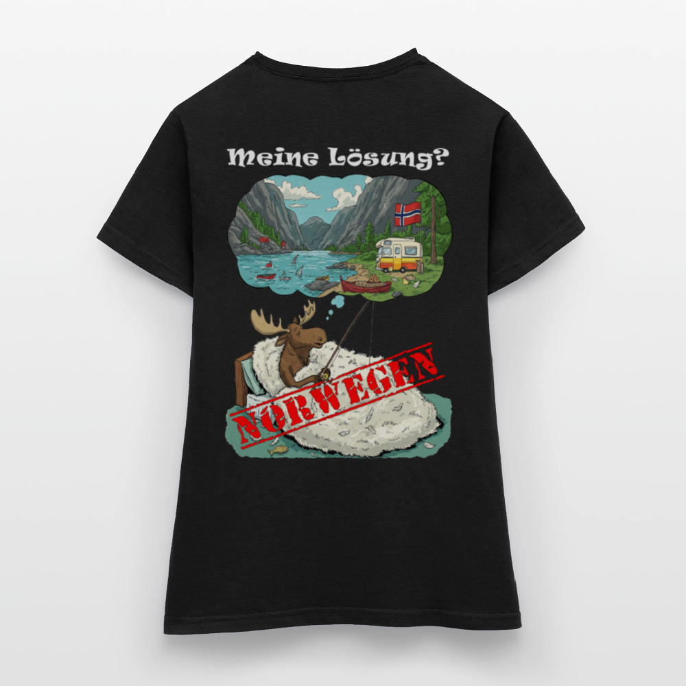 Frauen T-Shirt Meine Lösung - Schwarz