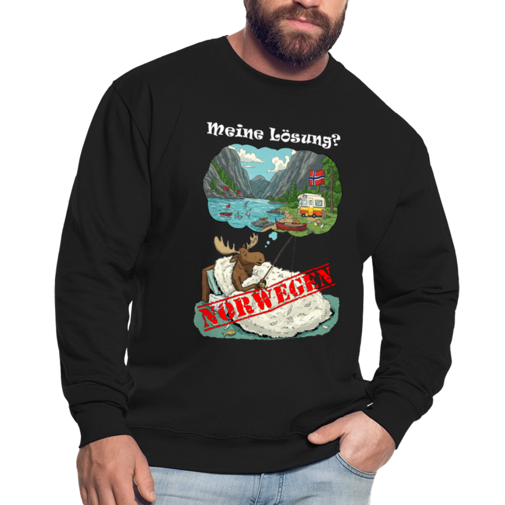 Unisex Pullover Meine Lösung - Schwarz