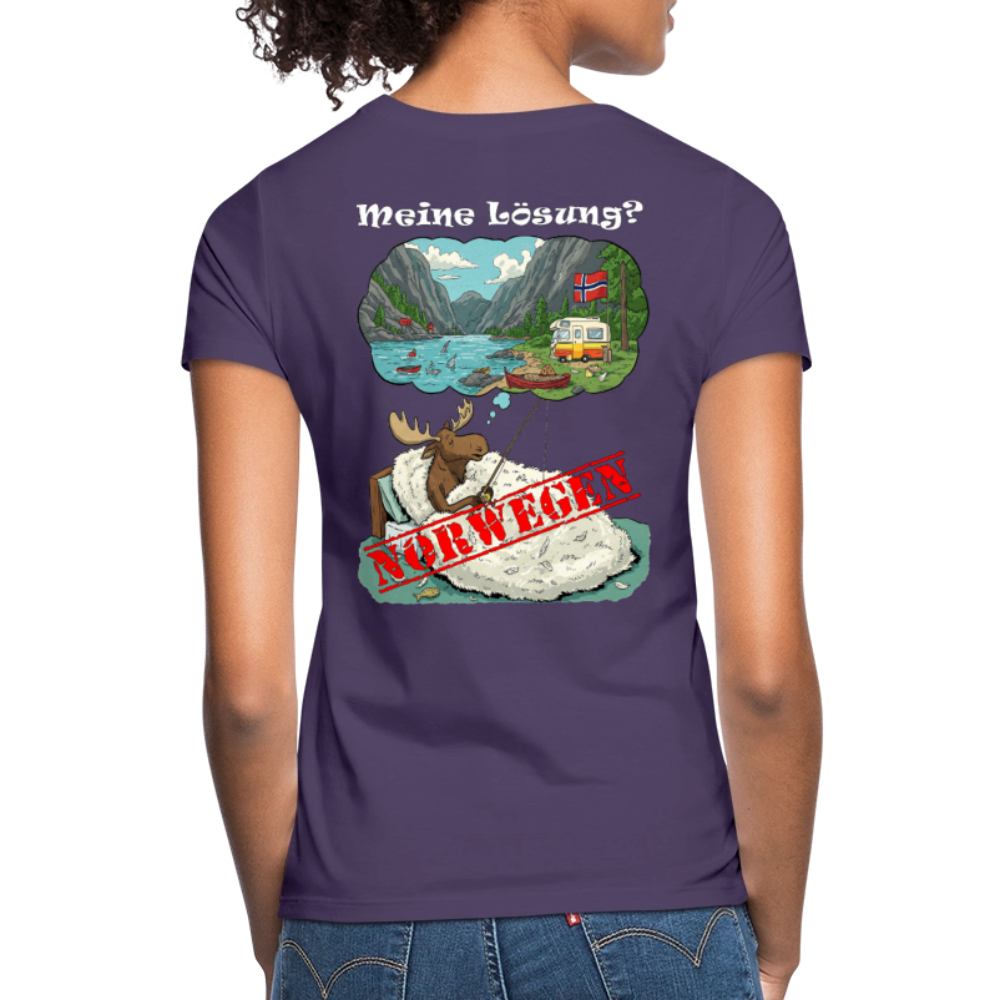 Frauen T-Shirt Meine Lösung - Dunkellila