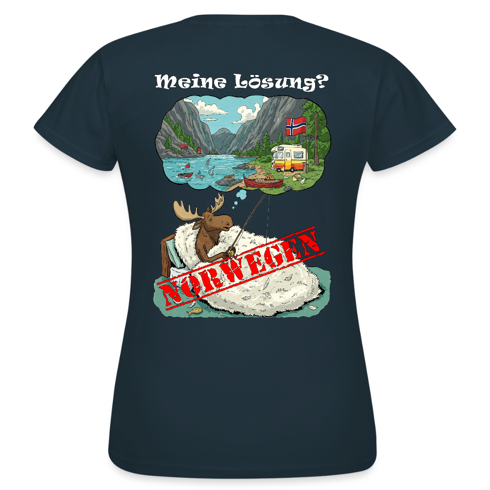 Frauen T-Shirt Meine Lösung - Navy