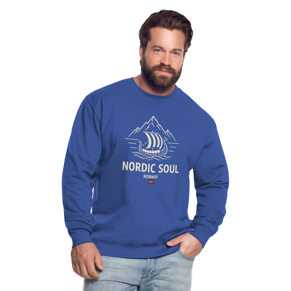 NORDIC SOUL Unisex Pullover | Skandinavien Sweatshirt | Wikinger Fjord Design - Royalblau