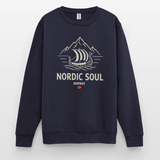 NORDIC SOUL Unisex Pullover | Skandinavien Sweatshirt | Wikinger Fjord Design - Navy