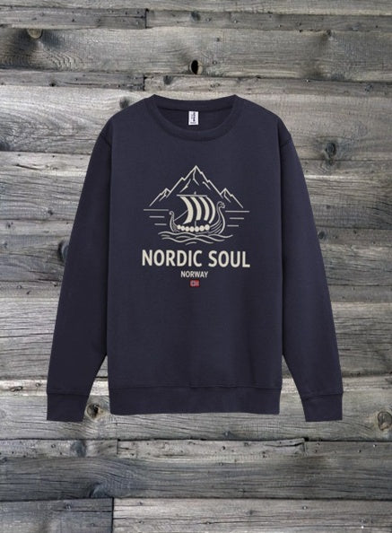 NORDIC SOUL Unisex Pullover | Skandinavien Sweatshirt | Wikinger Fjord Design